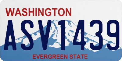 WA license plate ASV1439