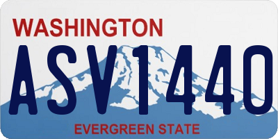 WA license plate ASV1440