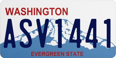 WA license plate ASV1441