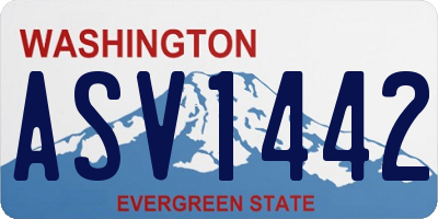 WA license plate ASV1442