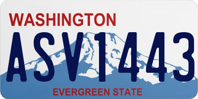 WA license plate ASV1443