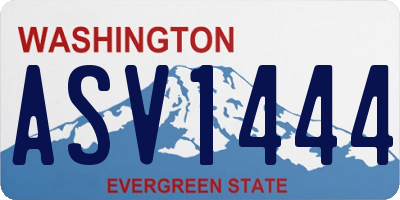 WA license plate ASV1444