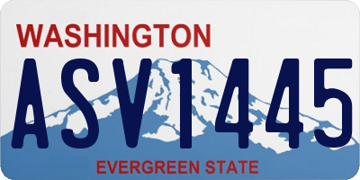 WA license plate ASV1445