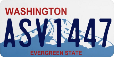 WA license plate ASV1447