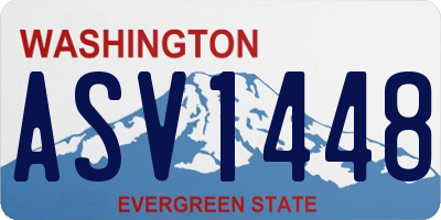 WA license plate ASV1448