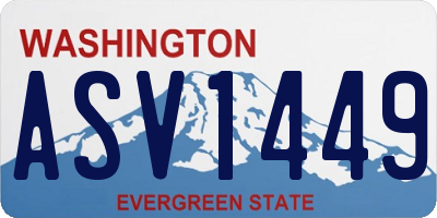 WA license plate ASV1449
