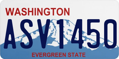 WA license plate ASV1450