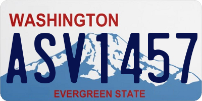 WA license plate ASV1457
