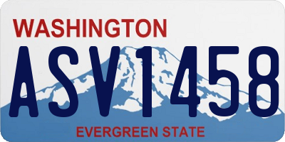 WA license plate ASV1458