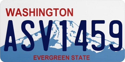 WA license plate ASV1459