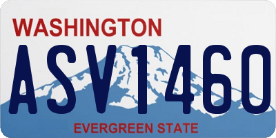 WA license plate ASV1460