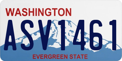 WA license plate ASV1461