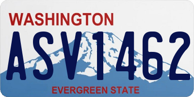 WA license plate ASV1462
