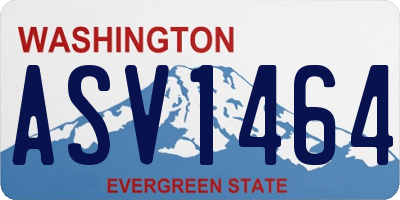 WA license plate ASV1464