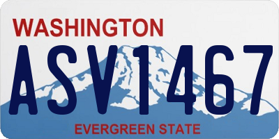 WA license plate ASV1467