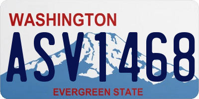 WA license plate ASV1468
