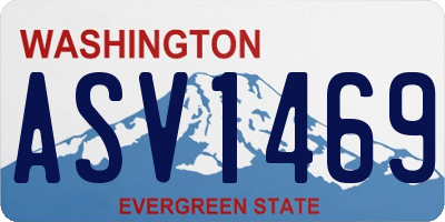 WA license plate ASV1469