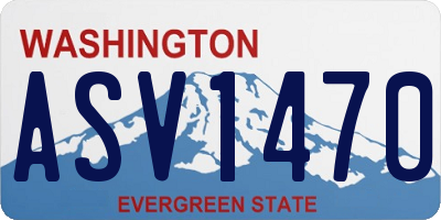 WA license plate ASV1470