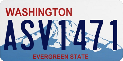 WA license plate ASV1471