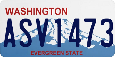 WA license plate ASV1473