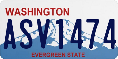 WA license plate ASV1474