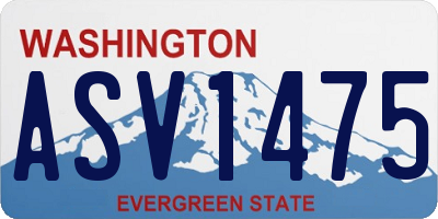 WA license plate ASV1475
