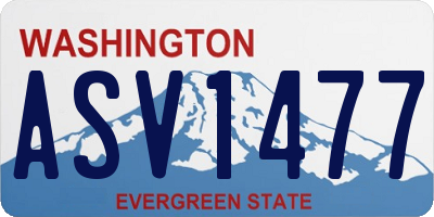 WA license plate ASV1477