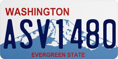 WA license plate ASV1480