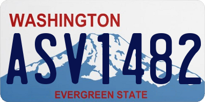 WA license plate ASV1482