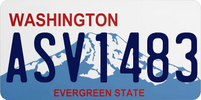 WA license plate ASV1483