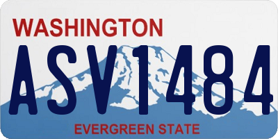 WA license plate ASV1484