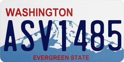 WA license plate ASV1485