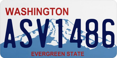 WA license plate ASV1486