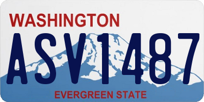 WA license plate ASV1487