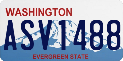 WA license plate ASV1488