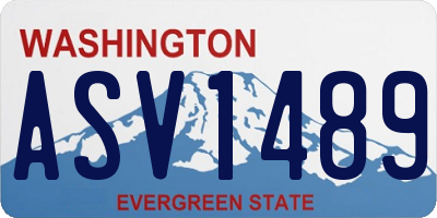WA license plate ASV1489