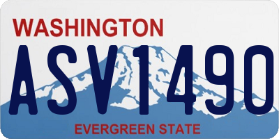 WA license plate ASV1490