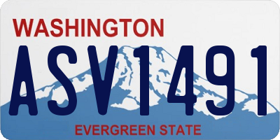 WA license plate ASV1491