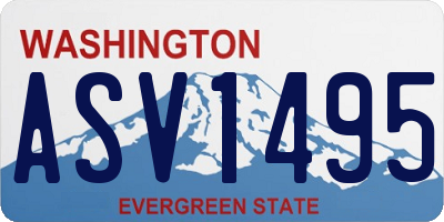 WA license plate ASV1495