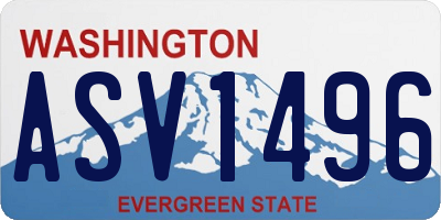 WA license plate ASV1496