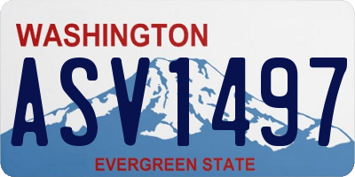 WA license plate ASV1497