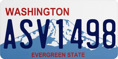 WA license plate ASV1498