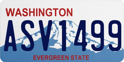 WA license plate ASV1499