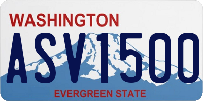 WA license plate ASV1500