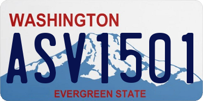 WA license plate ASV1501