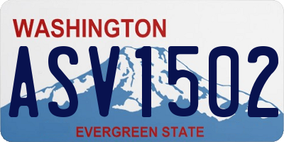 WA license plate ASV1502