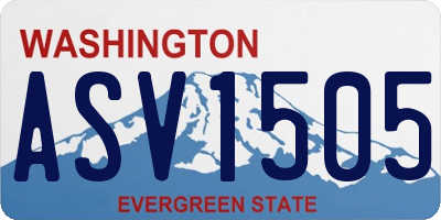 WA license plate ASV1505