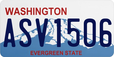 WA license plate ASV1506