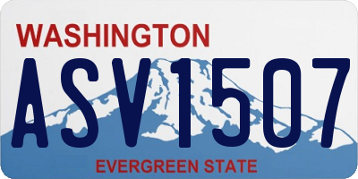 WA license plate ASV1507