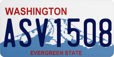 WA license plate ASV1508